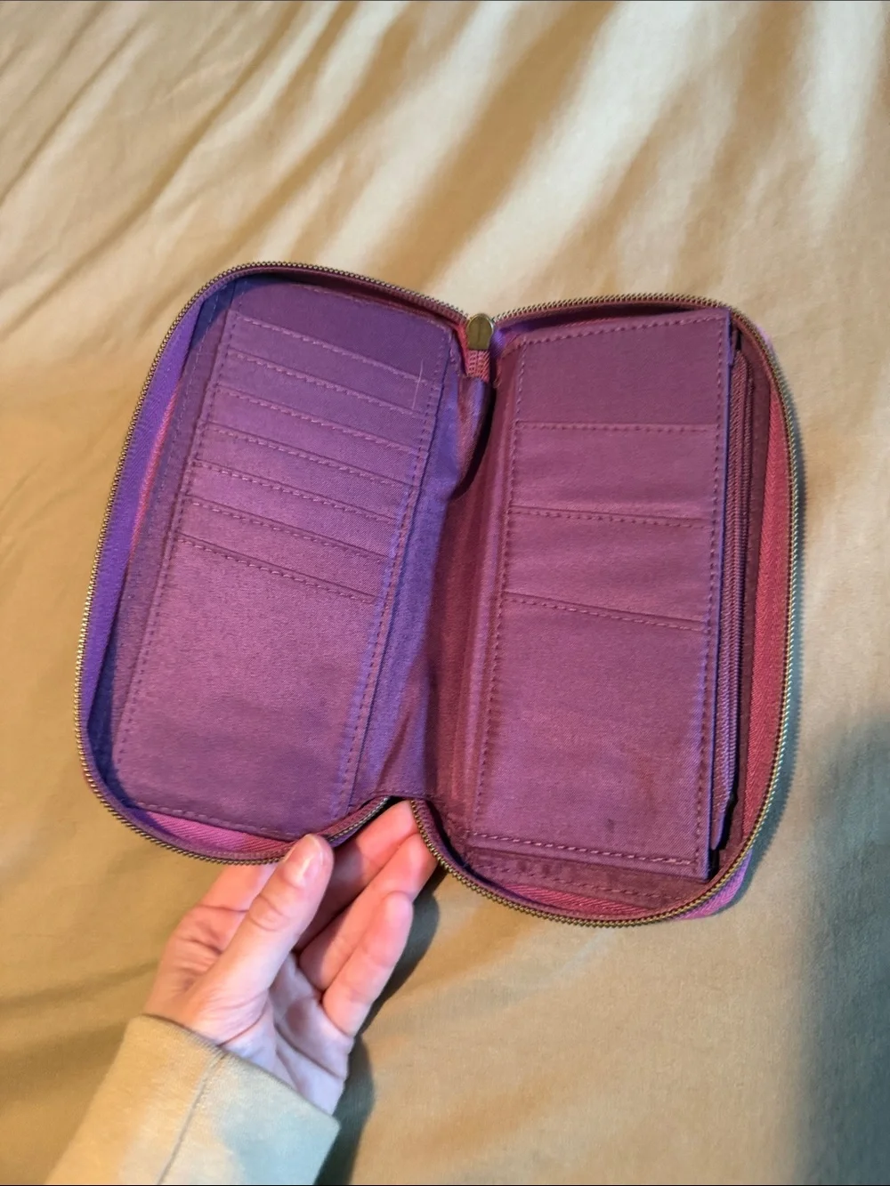 Travelon Hot Pink Zip-Around Wristlet Wallet